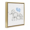 Stupell Industries Elephant Family with Blue Balloons, 18" x 18" - 3 of 4