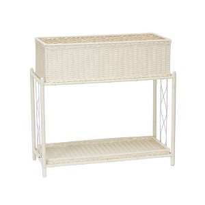 Raised Two Tier Plant Stand with Two Interchangeable Shelves, Great Indoors or Outdoors for Plants or Other Storage - 1 of 4