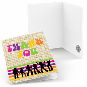 Big Dot of Happiness 70's Disco - 1970's Disco Fever Party Thank You Cards (8 count) - 1 of 4