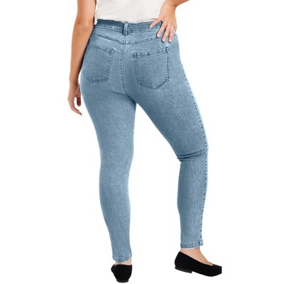 June + Vie By Roaman's Women's Plus Size Curvie Fit Skinny Jeans - 20 W ...