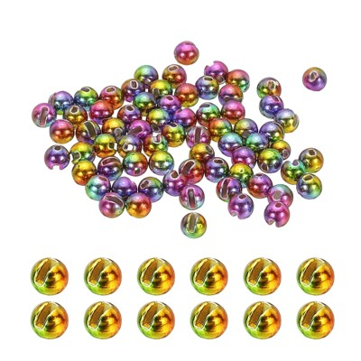 Unique Bargains Fly Tying Slotted Tungsten Round Beads for Variety Jig Hooks 70 Pcs