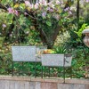 NAYSAYE Planter Set of 2 Zale Rustic Metal Planter with Stands for Indoor Outdoor Garden, Silver Gray, 22"*20"*14" - 2 of 4