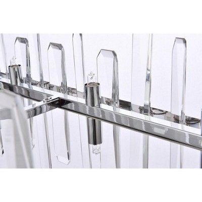 Serena Chrome and Crystal 24-Light Rectangular Chandelier