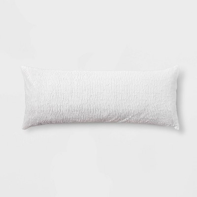 white fuzzy body pillow cover