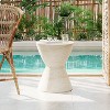 Christopher Knight Home Urkta Hourglass-shaped Light Weight Concrete Side Table, Travertine - 2 of 4