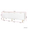 70.8" Modern TV Stand for 80 Inch TV,Warm White Media Console with Storage Cabinets for Living Room Bedroom-Baofuwish - 4 of 4
