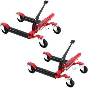 GOCAPTAIN Car Dolly Jack Set of 2, Mechanical Car Wheel Dolly with Steel Twin Rollers, Heavy Duty Rollers with Foot Pedal for Tire Auto Repair Moving - 1 of 4