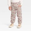 Toddler Girls' 2pc Disney Minnie Mouse Cozy Fleece Animal Prints Sweatshirt with Tulle Bow and Pants Set - Ivory - 4 of 4