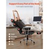 Heavy Duty Executive Office Chair 400 lb Capacity with Footrest, Ergonomic Reclining PU Leather Desk Chair - 4 of 4