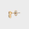 Pearl Stud Hoop Butterfly Flower Earring Set 8pc - A New Day™ Gold: Hypoallergenic Nickel-Free Metal - 2 of 2
