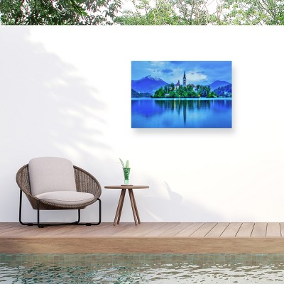 Trademark Fine Art - Zeynep Sezerman Blue Bled Matted Framed Art