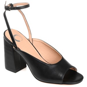 Journee Collection Womens Calypso Buckle Ankle Strap Block Heel Sandals - 1 of 4