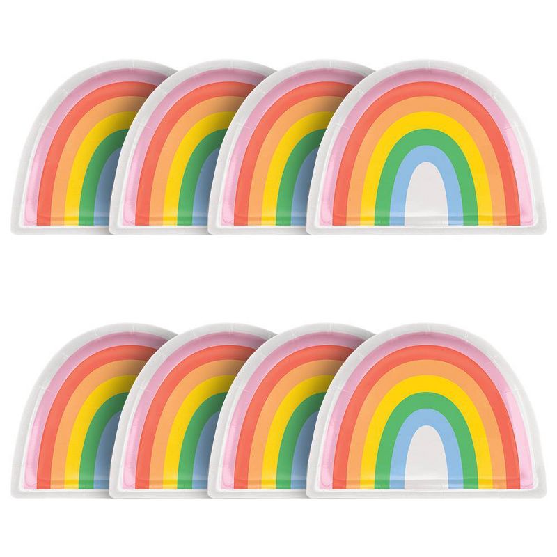 10ct Rainbow Confetti Snack Paper Plates - Spritz&#8482;, 2 of 7