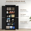 72" Kitchen Cabinet, Pantry Storage Cabinet with Doors and Shelves, Freestanding Food Pantry Cabinet Wood Grain - 4 of 4