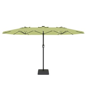 10 ft patio umbrella with stand Tangkula 10 ft Solar Cantilever Patio Umbrella with Base, Red