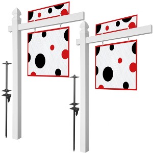 Casafield  Real Estate Sign Post for Open House and Yard Sale Signs with Flat Cap and Gothic Cap Options - Vinyl PVC - White - 1 of 4
