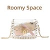 Clear Crossbody Purse Bag for Women Stadium Approved with Gold Studded Rivet, Clear PVC Handbag - 4 of 4