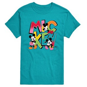 Men's - Disney - Mickey Pop Art Letters Short Sleeve Graphic T-Shirt - 1 of 3
