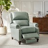 Elisabete Modern Wingback Genuine Leather Recliner with Vintage Nail Head Trim for Living Room and Bedroom  | ARTFUL LIVING DESIGN - 3 of 4
