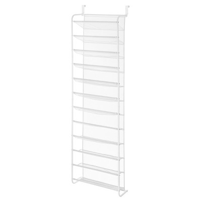 Whitmor Over The Door Shoe Rack, 36 Pair, White