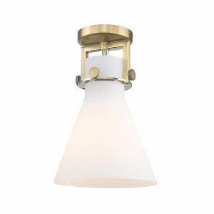 Newton Cone - 1 Light Flush Mount In Industrial Style-12 Inches Tall and 8 Inches Wide - 1 of 1