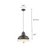 Chloe Lighting Ironclad Industrial-Style 1 Light Rubbed Bronze Ceiling Mini Pendant 10" Wide - 3 of 3