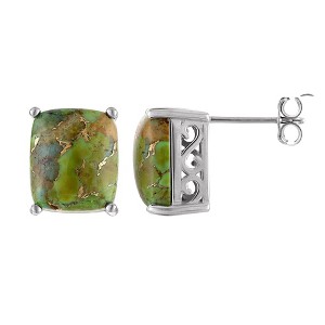 Designs By Gioelli Sterling Silver Turquoise Stud Earrings - 1 of 2