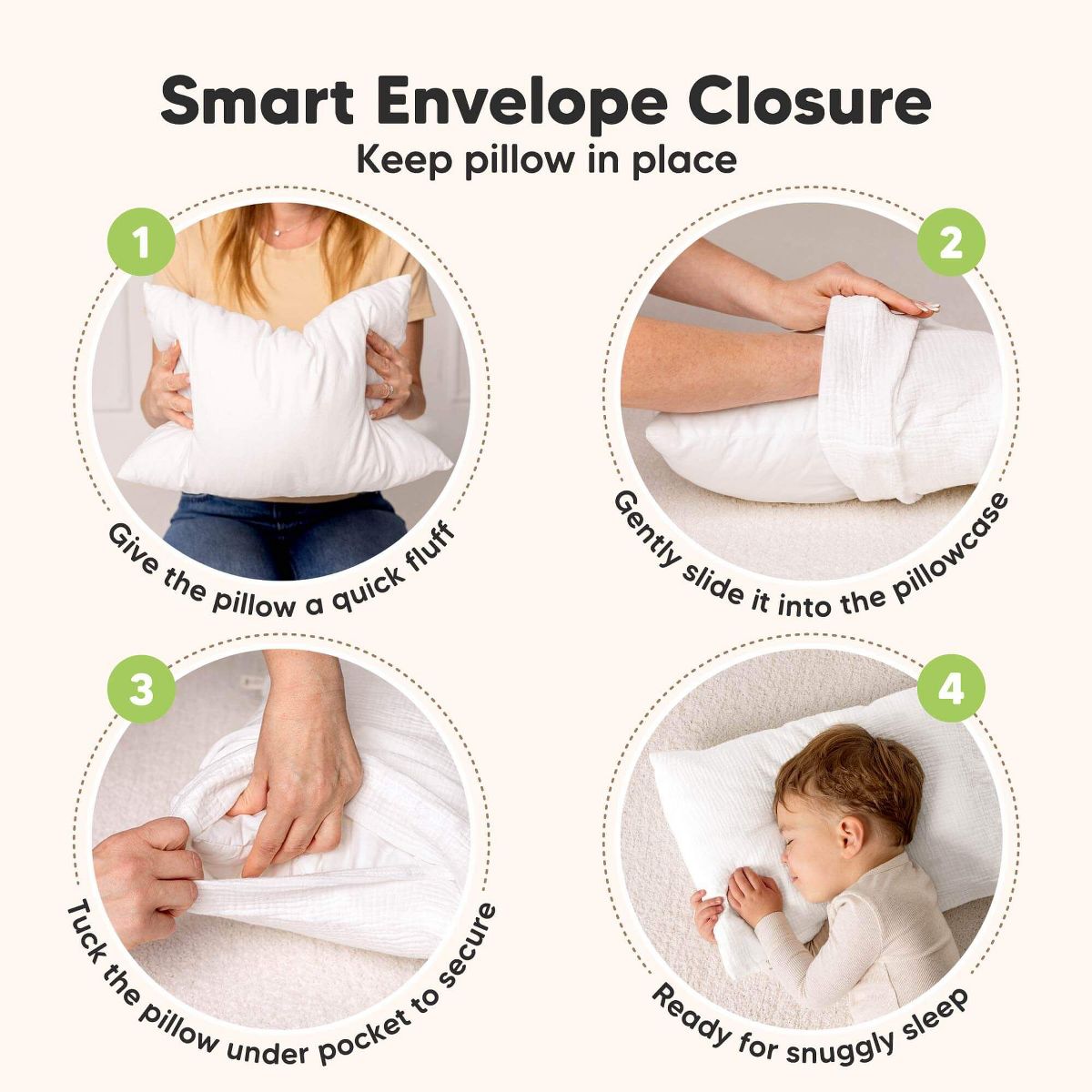 KeaBabies Lyra Muslin Toddler Pillowcase 13x18, Organic Cotton Muslin Kids Pillow Case for Girls, Boys, Sleeping, Travel - thumbnail 5