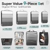 9/11 Set Compression Packing Cubes Travel Essentials,Compressible Expandable Large Luggage Suitcase Organizer - 2 of 4