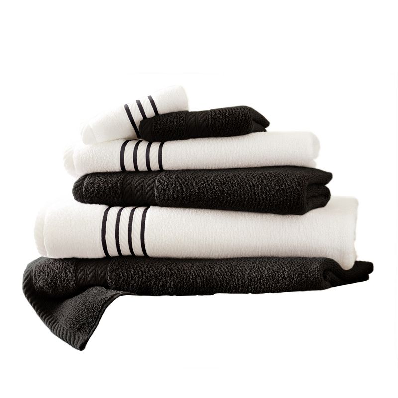 Modern Threads 6 Piece Quick Dry Stripe Towel Set., 2 of 3