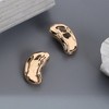 SOHI Women's California Gold The Dented Bean Stud Earrings - 2 of 4