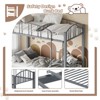 Twin Bunk Bed Frame with Heightened Arched Guardrail and Safety Ladder, Metal Bunk Bed Twin Over Twin, Sturdy Steel Bed - 4 of 4