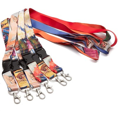 The Gifted Stationary 6 Pack Pablo Picasso Neck Lanyard for Badges, ID Card Holder, Keychain Holder with Clip (22.5 in)