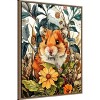 Amanti Art Hamster in Flowers by Justyna Jaszke Framed Canvas Wall Art - 2 of 4