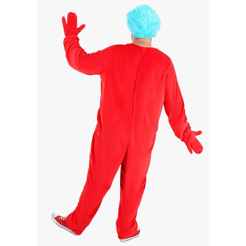 HalloweenCostumes.com 2X   Dr. Seuss Thing 1 & Thing 2 Deluxe Costume Adult Plus Size., Red/Blue, 2 of 8