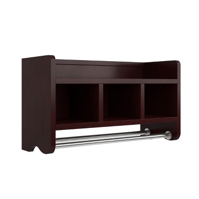 Bolton Bathroom Storage Cubby & Towel Bar Wall Shelf