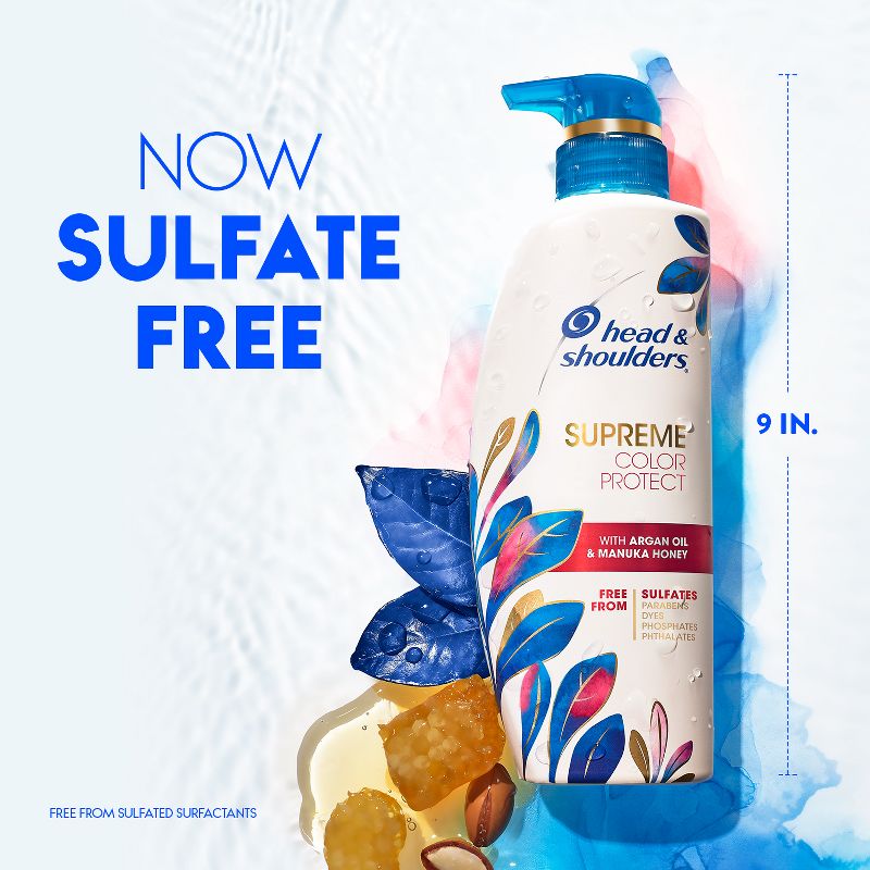 Head &#38; Shoulders Supreme Sulfate Free Color Protect Anti-Dandruff Shampoo for Relief from Itchy &#38; Dry Scalp - 11.8 fl oz, 4 of 12