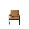 TOAOTBNBO Tech cloth Accent Chair with Soft Cushion, Leisure Armchair with Metal Armrests Stylish Reading Chair for Office, Camel - 2 of 4