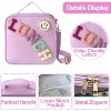 Insulated Lunch Bag With Adjustable Shoulder Strap, Nylon Preppy Lunch Box Reusable Lunch Tote Bag with Smiley Preppy LunchBag for Girls School - 4 of 4