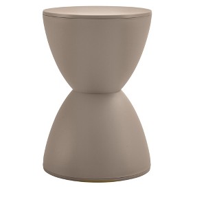 Vynxaria Light Coffee End Tables - Contemporary Modern Accent Prince Stool with Storage - 1 of 4