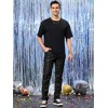Lars Amadeus Men's Metallic Slim Fit Night Club Disco Shiny Faux Leather Pants - 2 of 4