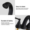 Gulches 2 Handle 4 Inch Centerset Bathroom Sink Faucet with Pop-Up Drain, Matte Black - 4 of 4