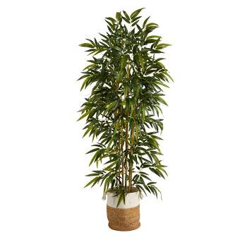 Nearly Natural 5.5 ft. Bamboo with Decorative Planter
