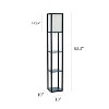 Simple Designs Three Shelf Etagere Floor Lamp Black - 3 of 4
