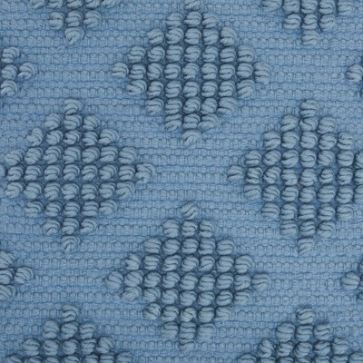 Ocean Blue Woven Diamonds 18" Square Throw Pillow