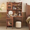 TiramisuBest Computer Desk with 90 Degree Rotating Desktop, 43x70 Inch Office Desk with Storage Drawer and Cabinets, Gaming Desk with Shelves - 2 of 4