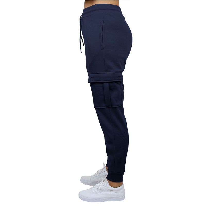Blue Ice Apparel Women's Heavyweight Loose Fit Fleece-Lined Cargo Jogger Pants, 2 of 4