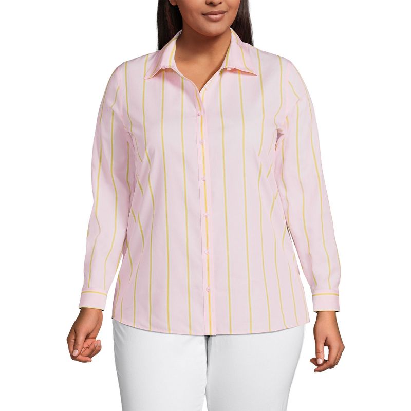 Lands' End Women's No Iron Supima Cotton Long Sleeve Shirt, 1 of 3