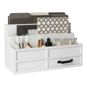 Blu Monaco Wood Mail Organizer with Drawer & Pen Holder - 1 of 4