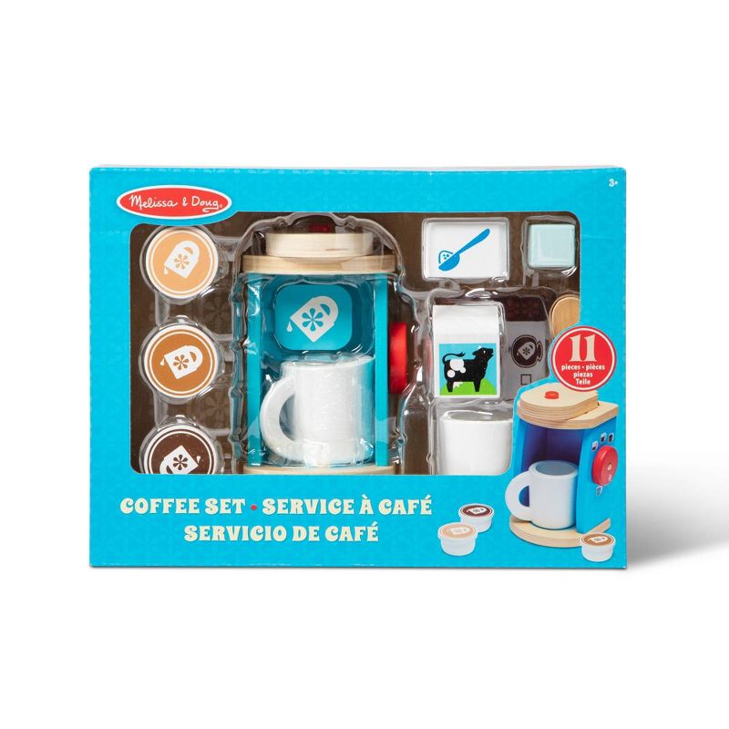 Melissa &#38; Doug 11-Piece Brew and Serve Wooden Coffee Maker Set - Play Kitchen Accessories, 4 of 14